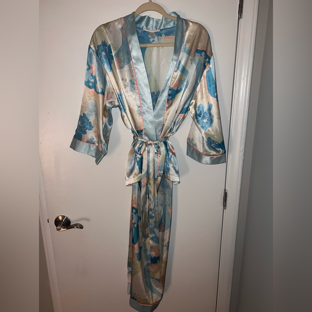 Vintage Oscar del la Renta pink label satin Pj set